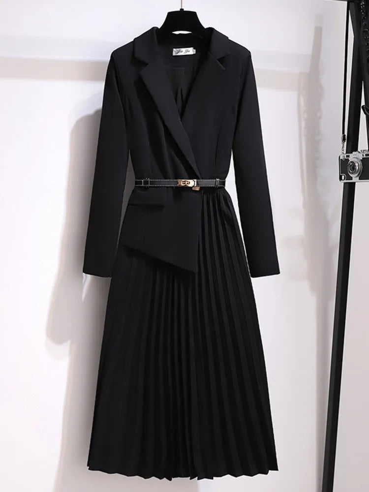 Nicole | Women's Pleated A-Line Midi Dress